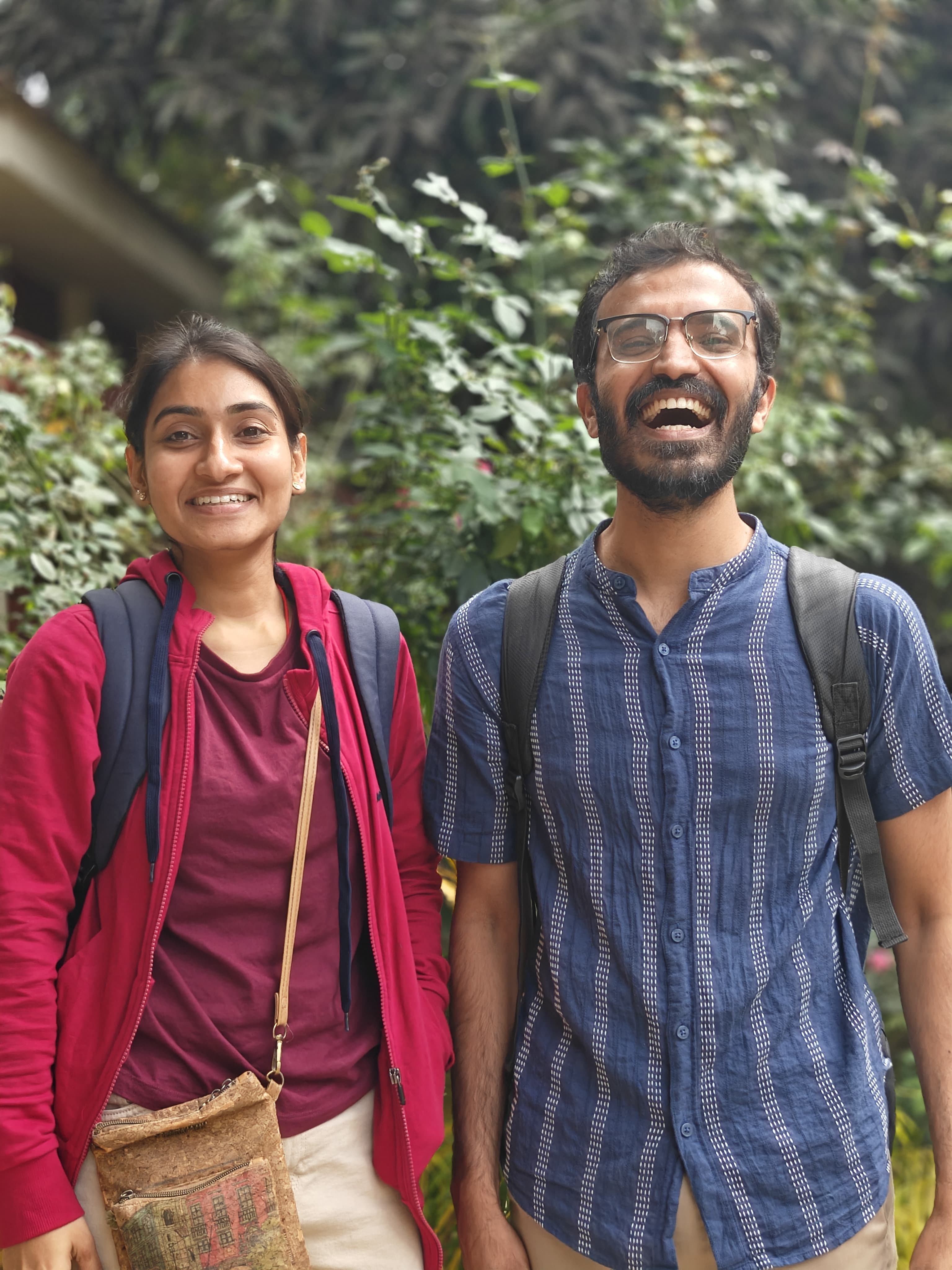 Sumi and Ajay smiling portrait